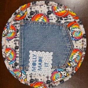 Upcycled Molly Made It Blue Jean Tortilla Holder, Keeps Tortillas Warm